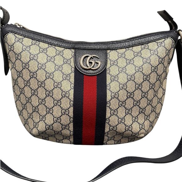 Gucci Ophidia Medium Shoulder Bag in Blue - Picture 1 of 8